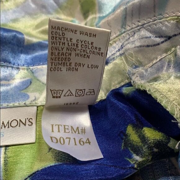 Drapers & Damons Blue Floral Light Coat Sz SP - Picture 7 of 13